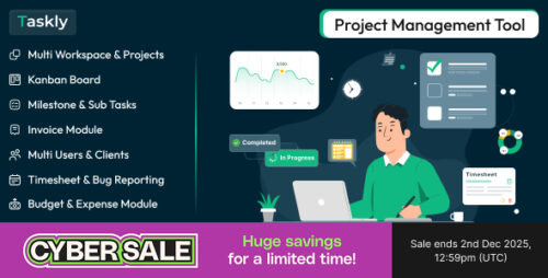 TASKLY v7.3 – Project Management Tool Nulled Download
