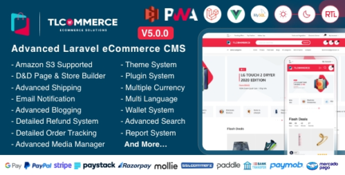 TLCommerce | Laravel & VueJS Powered Ecommerce CMS with PWA v5.0.0