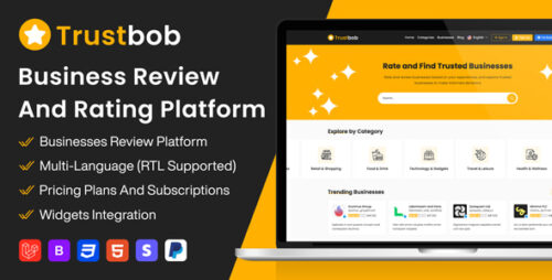 Trustbob v1.1 – Business Review And Rating Platform (SAAS) Nulled