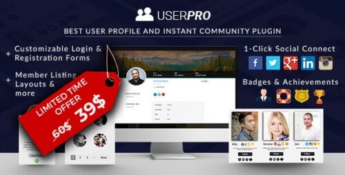 UserPro - Community and User Profile WordPress Plugin 5.1.7 with Addons