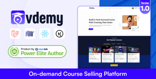 Vdemy v1.0 - On demand Course Selling Platform - LMS Script