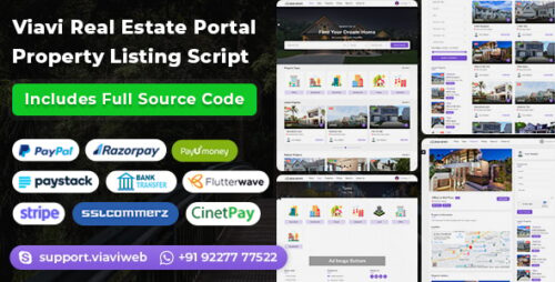 Viavi Real Estate Portal v1.1 - Property Listing Script Nulled Download