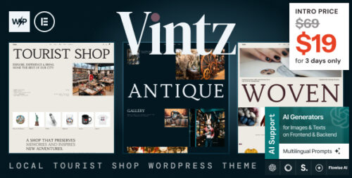 Vintz - Local Tourist Antique Shop WordPress Theme