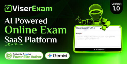 ViserExam v1.1 - AI Powered Online Exam SaaS Platform Script