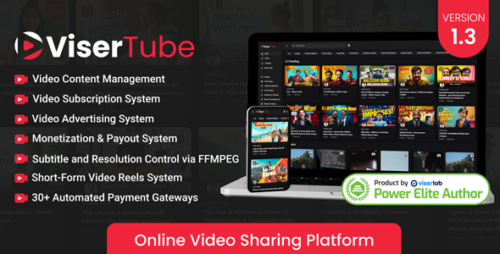 ViserTube v1.7 – Online Video Sharing Platform Nulled