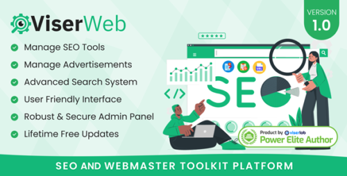 ViserWeb v1.0 - SEO And Webmaster Toolkit Platform Script Nulled