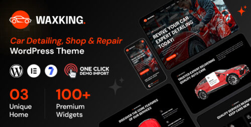 Waxking - Car Detailing, Shop Repair WordPress Theme