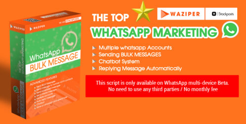 Waziper v6.03 - Whatsapp Marketing Tool By Stackposts