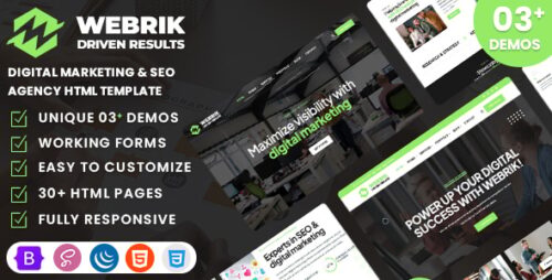 Webrik - Digital Marketing SEO Agency HTML Template