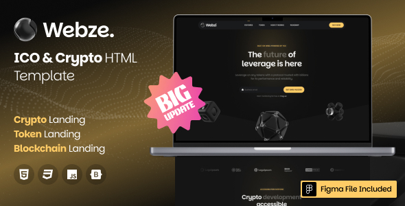 Webze - ICO Crypto Landing Page Template