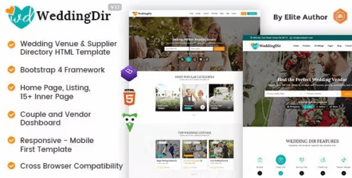 WeddingDir - Directory Listing HTML Template 1.1.9