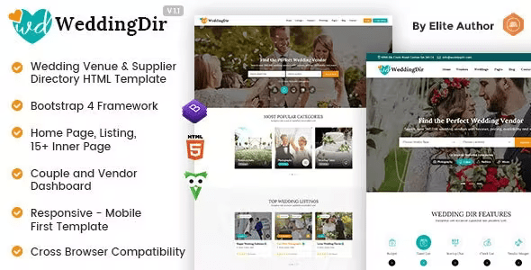 WeddingDir - Directory Listing HTML Template 1.1.9