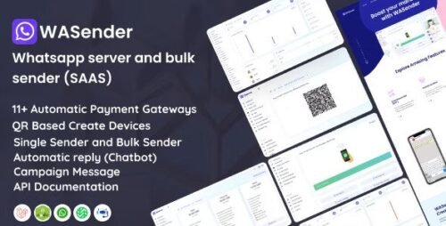 WhatSender v5.0 – Whatsapp server and bulk sender (SAAS) Nulled