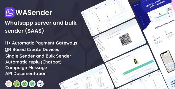 WhatSender v5.0 – Whatsapp server and bulk sender (SAAS) Nulled