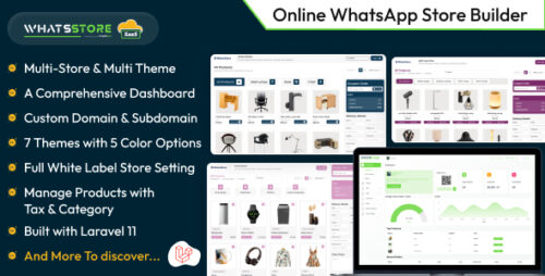 WhatsStore SaaS v8.2 – Online WhatsApp Store Builder Nulled