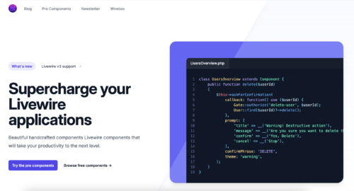 Wire Elements Pro v5.0.10 - Beautiful components crafted with Livewire