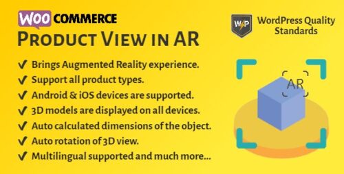 WooCommerce Product View in AR (Augmented Reality) | 3D Product View 1.2.0