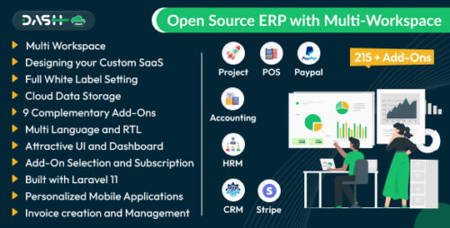 WorkDo Dash SaaS v6.6 – Open Source ERP with Multi-Workspace Nulled