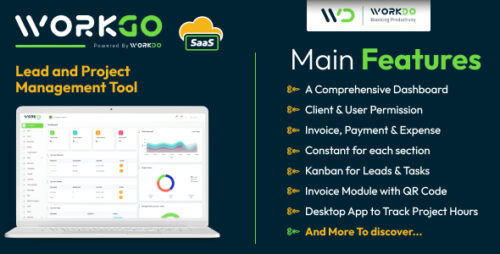 WorkGo SaaS v6.1 – Lead and Project Management Tool Nulled Download