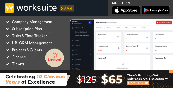Worksuite Saas v5.5.15 – Project Management System Script Nulled