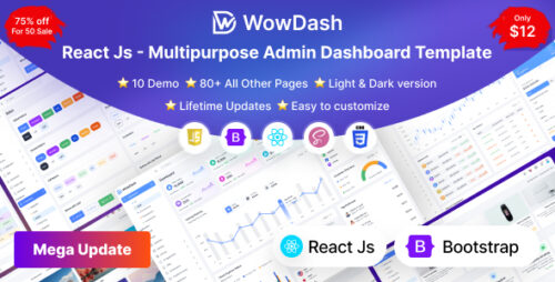 WowDash - React JS - Admin Dashboard Template Multipurpose