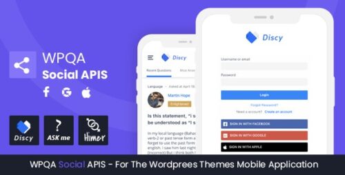 WPQA Social Login APIs - Addon For The WordPress Themes
