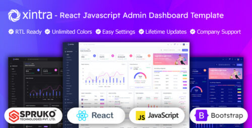 Xintra - Bootstrap Admin Dashboard React Template