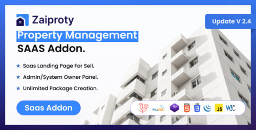 Zaiproty – Property Management SAAS Addon v2.4