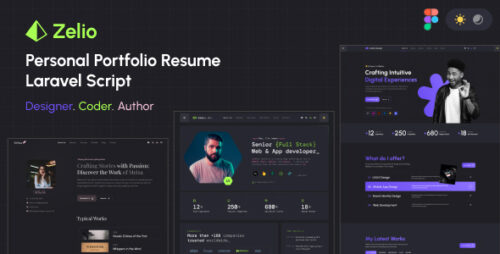 Zelio v1.1.9 – Personal Portfolio Resume Laravel Script Nulled