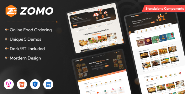 Zomo - Online Organic Food Delivery Angular Template