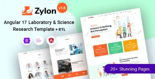 Zylon - Laboratory Science Research Angular 17+ Template