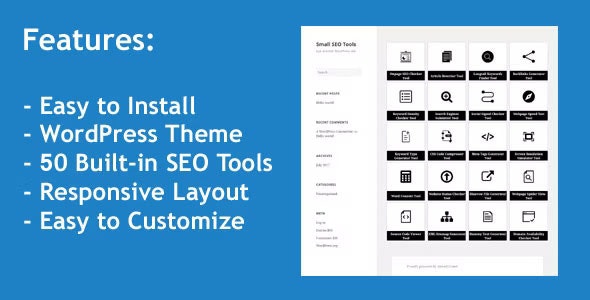 50 Small SEO Tools WordPress Theme 50 Small SEO Tools WordPress Theme