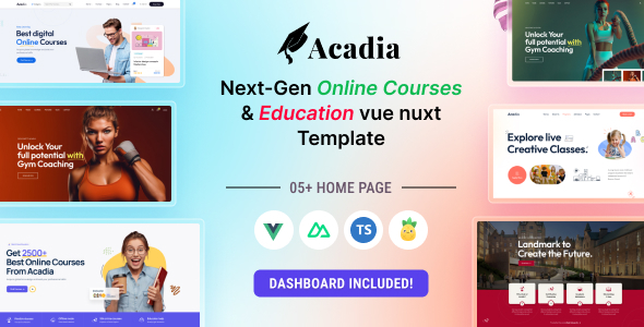 Acadia - University Online Course Vue Nuxt 3 Template Acadia - University Online Course Vue Nuxt 3 Template