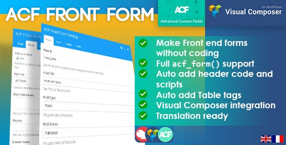 ACF Front Form with Visual Composer and WPBackery Integration ACF Front Form with Visual Composer and WPBackery Integration
