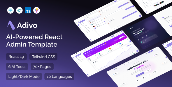 Adivo - AI-Ready React Admin Template (React 19) Adivo - AI-Ready React Admin Template (React 19)