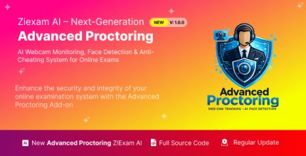 Advanced Proctoring Add-on – AI Webcam Monitoring, Face Detection Anti-Cheating System for Online