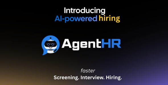 AgentHR – AI-Powered Recruitment HR SaaS for Screening, Interviews Hiring