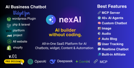 AI Content Generator SaaS - AI Image, Audio, Code, Email, AI Chat, AI Agent, Widget, Data Analysis