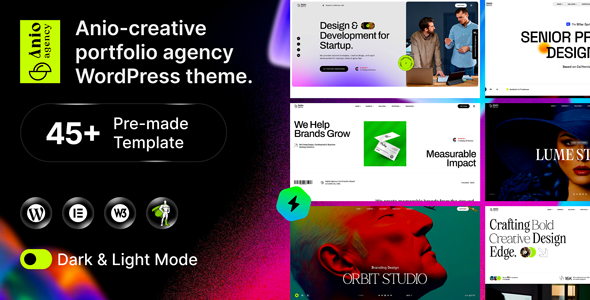 Anio - Creative Agency Portfolio WordPress Theme