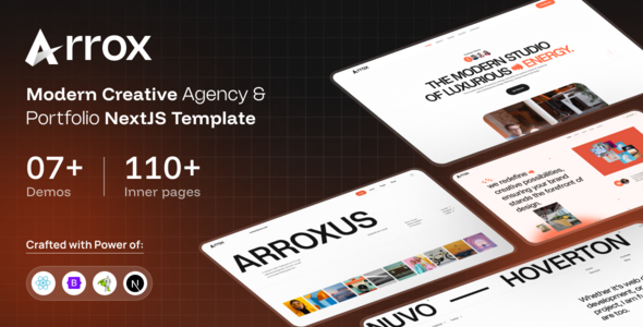 Arrox - Modern Creative Agency Portfolio NextJS Template Arrox - Modern Creative Agency Portfolio NextJS Template