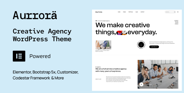Aurrora - Creative Agency WordPress Theme Aurrora - Creative Agency WordPress Theme