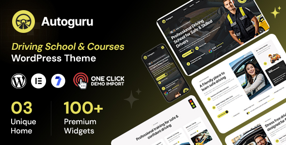 Autoguru - Driving School Courses WordPress Theme Autoguru - Driving School Courses WordPress Theme