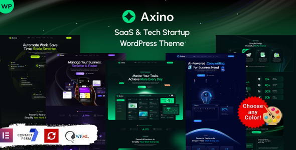Axino - SaaS Tech Startup WordPress Theme