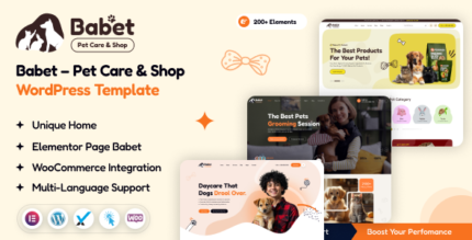 Babet - Pet Care Shop WordPress Theme