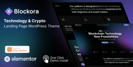 Blockora – Blockchain, Crypto Web3 Technology WordPress Theme