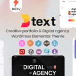 Btext - Creative Portfolio Digital Agency WordPress Elementor Theme