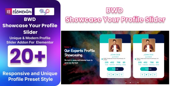 BWD Showcase Your Profile Slider Addon For Elementor BWD Showcase Your Profile Slider Addon For Elementor