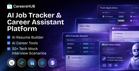 CareerHub – Job Tracker, AI Resume Builder, AI Career Tools 30+ Tech Mock Interview Scenarios CareerHub – Job Tracker, AI Resume Builder, AI Career Tools 30+ Tech Mock Interview Scenarios