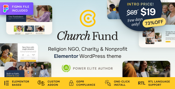 Church Fund - Religion, NGO Charity WordPress Theme