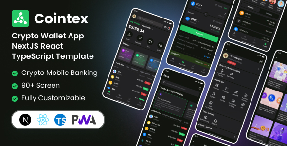 Cointex - Crypto Wallet Mobile TypeScript NextJS PWA